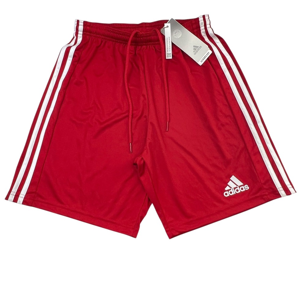 Adidas Kids Red Soccer Shorts Primegreen AEROREADY Drawstring‎ Size S Activewear